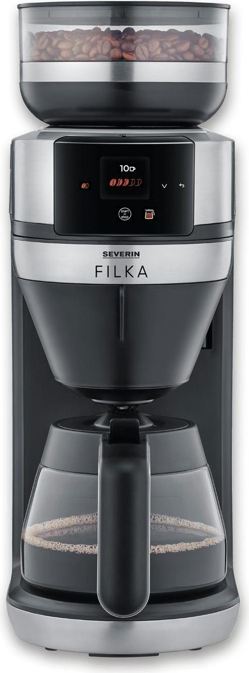 Severin Filterkaffee-Vollautomat FILKA KA 4852 gebürstetmattschwarzsilber