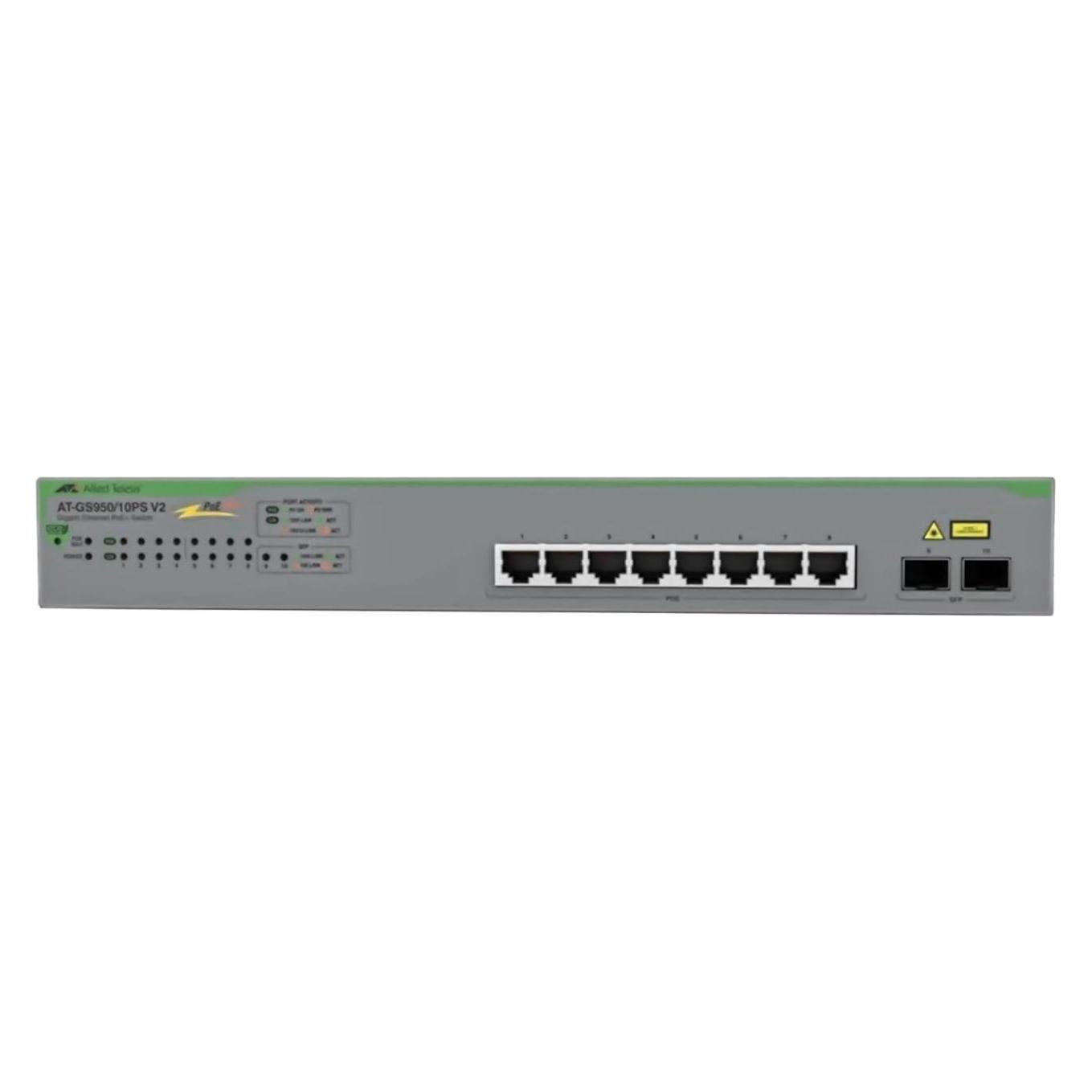 Allied Telesis Gigabit Websmart Switch 8xtpoe+ (10 Ports) (AT-GS950/10PS V2-50)