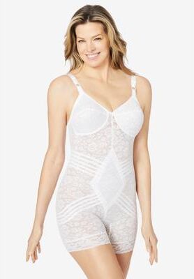 Plus Size Women's Extra Firm Shaping Body Briefer by Rago in White (Size 36 C) Body Shaper