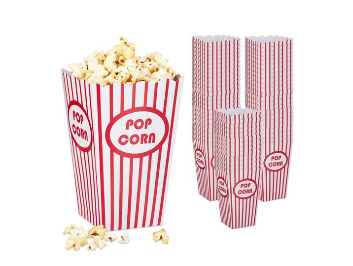 Popcorntüten 60er-Set Weiss-Rot