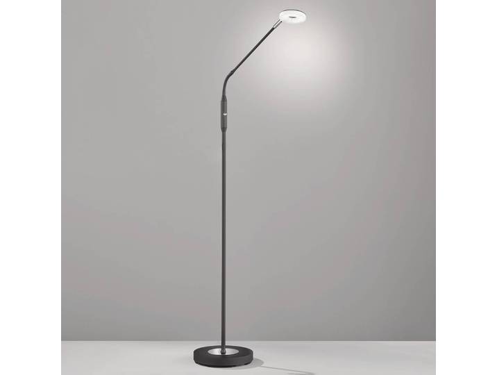 FISCHER & HONSEL LED Stehlampe Dent, dimmbar, schwarz, für Wohn- / Esszimmer, Metall, Modern, LED Stehlampe