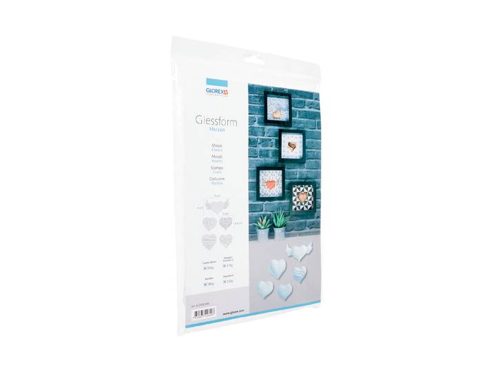 Glorex Giessform Herzen Verziert