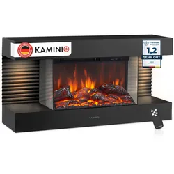 KAMINIO KAMINIO Elektrokamin LIZ  - Elektrischer Wandkamin - Schwarz