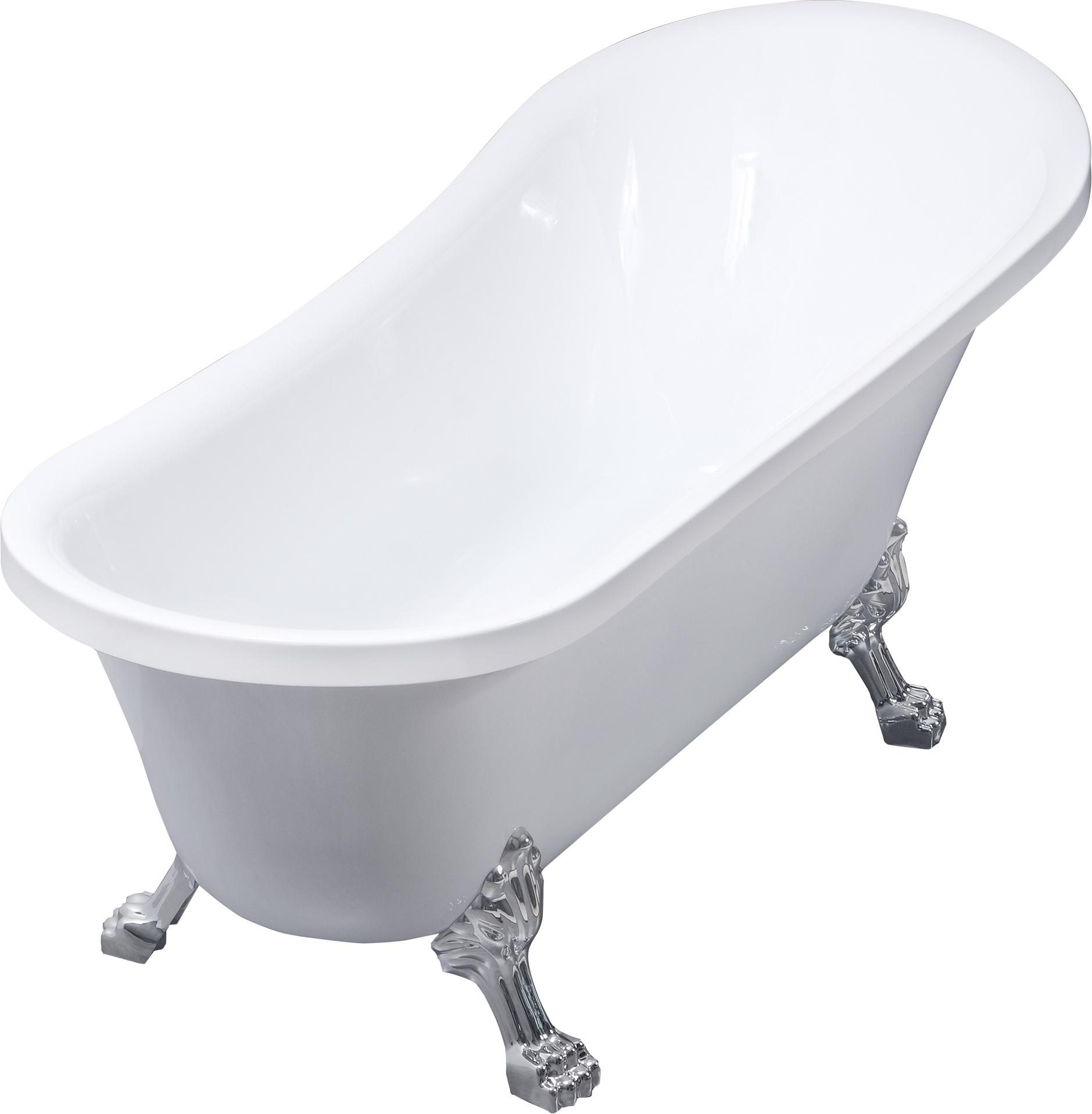 Lykke Badewanne mit Füßen Nordic Deluxe 1700x750x730mm, Weiß
