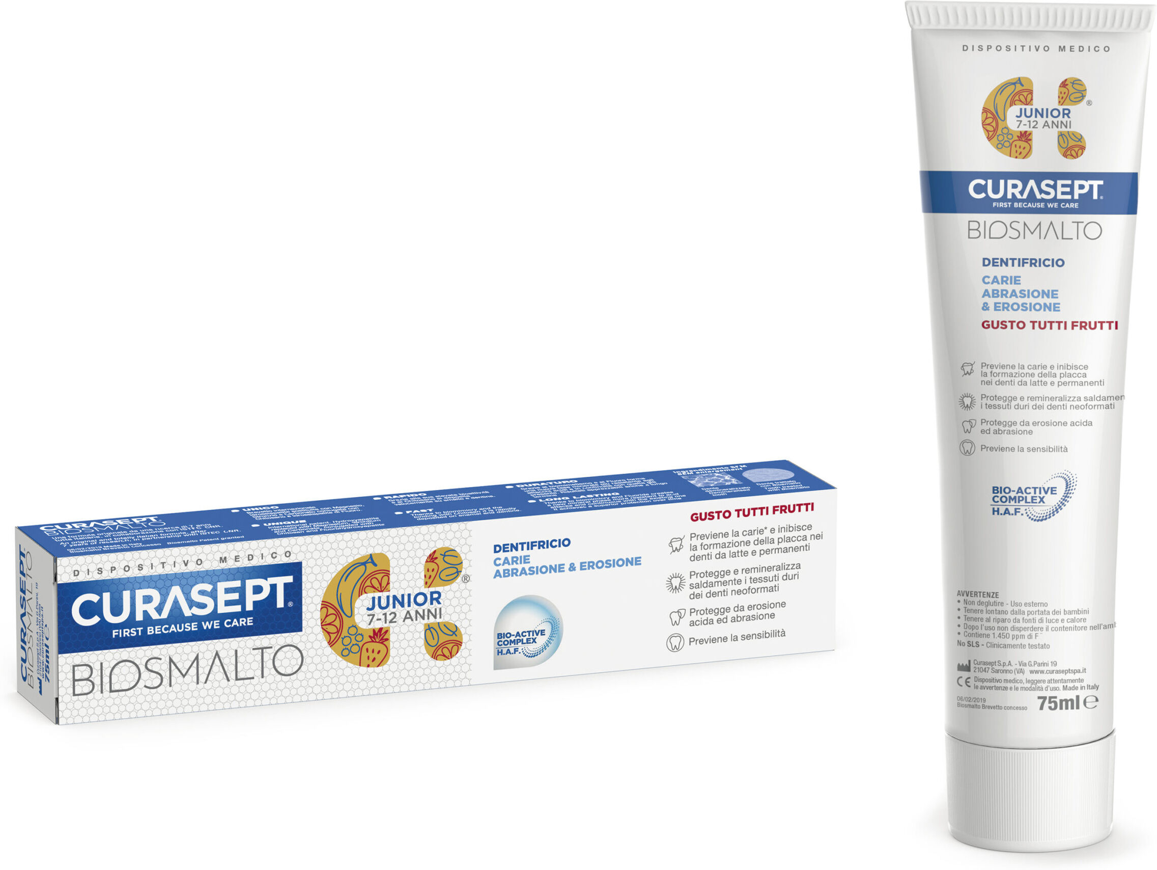 Curasept Biosmalto Junior Dentifricio 75 ml