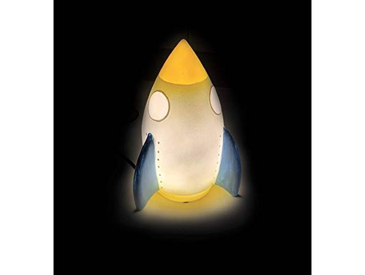 FUN HOUSE 713116 Espace Lampe d'Ambiance fusée pour Enfant\, Gris