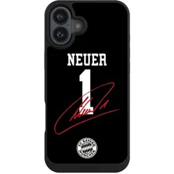 Nivocase Handyhülle für Apple iPhone 16 Plus Hülle NIVOpure Case Schwarz FC Bayern München FCB Manuel Neuer (Apple iPhone 16 Plus), Smartphone Hülle, Schwarz