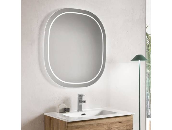 Miroir salle de bain LED HELIOS 90 cm - Verre - Contemporain - Design