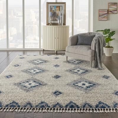 Nourison Scandinavian Geometric Shag Area Rug