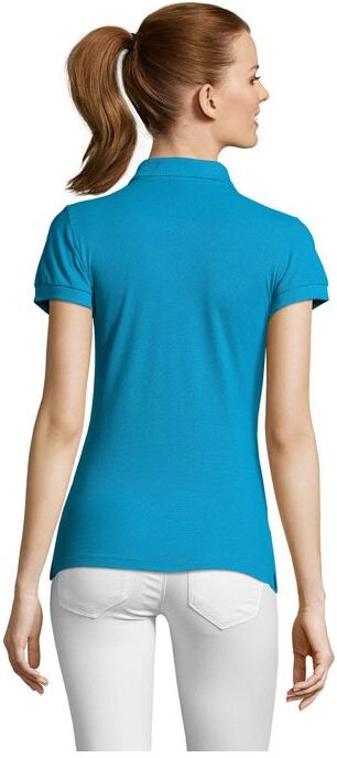 Polo personnalisable femme PASSION aqua