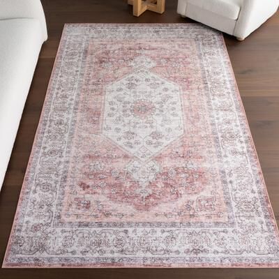 Nuloom Prairie Medallion SplashGuard Machine Washable Area Rug