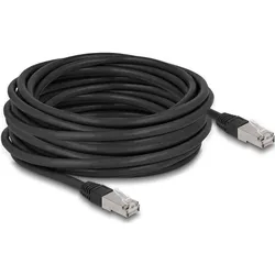 Delock RJ45 Netzwerkkabel Cat.6A S/FTP PE Outdoor 10 m schwarz (S/FTP, CAT6a, 10 m), Netzwerkkabel