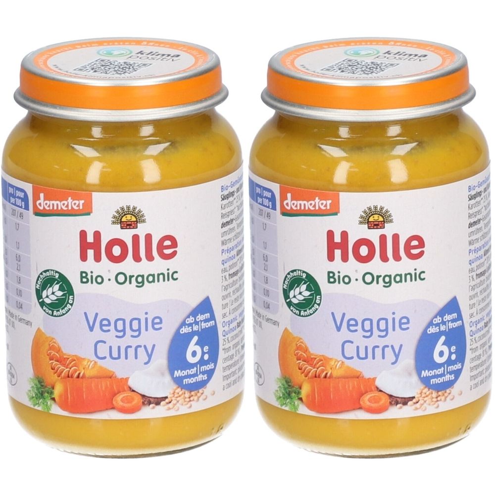 Holle Bio-Gemüsecurry x2 2x190 g Set