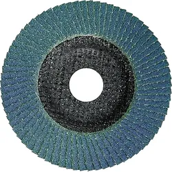 Lamellenschleifteller verox® Zirkokorund Körnung:ZK 40 115 mm / Baumwollgewebe