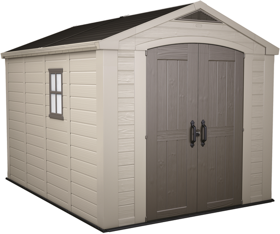 Keter Factor beige - Abri de jardin - Avec fenêtre latérale - 256.5x331.5x243 cm