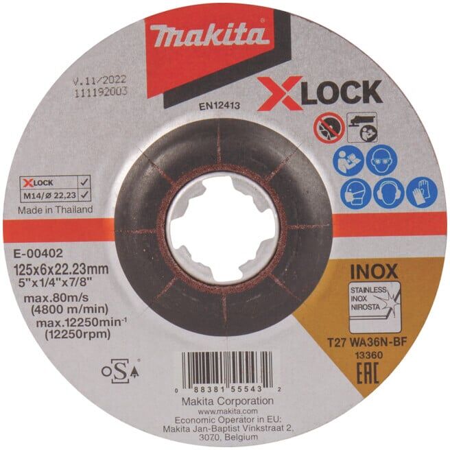 Meule Makita 125x6mm INOX (E-00402)