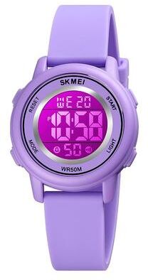 Everyday Crate SKMEI 1721 Digital Sports Watch 50M Waterproof Watch With LED Display And Silicone Strap purple