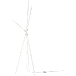 Zafferano Brillante LED-Stehleuchte im Dreibein-Design, weißes Aluminium, 36W, einstellbare Farbtemperatur, Höhe 191,7cm, IP20, Serie Sculptural, Design