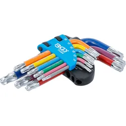BGS Winkelschlüssel-Satz | Multicolour | kurz | T-Profil (für Torx) mit Kugelkop...
