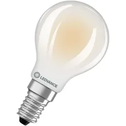 Ledvance E14 LED Tropfen Lampe matt Energy efficiency class A 2,2W wie 40W 2700K warmweiß