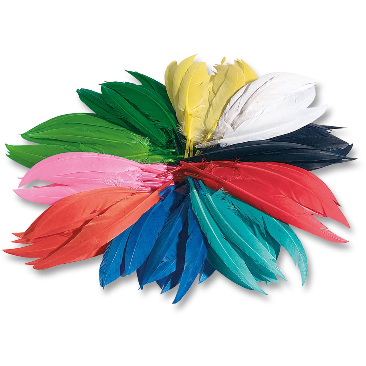 folia Indianerfedern, 10 g, farbig sortiert