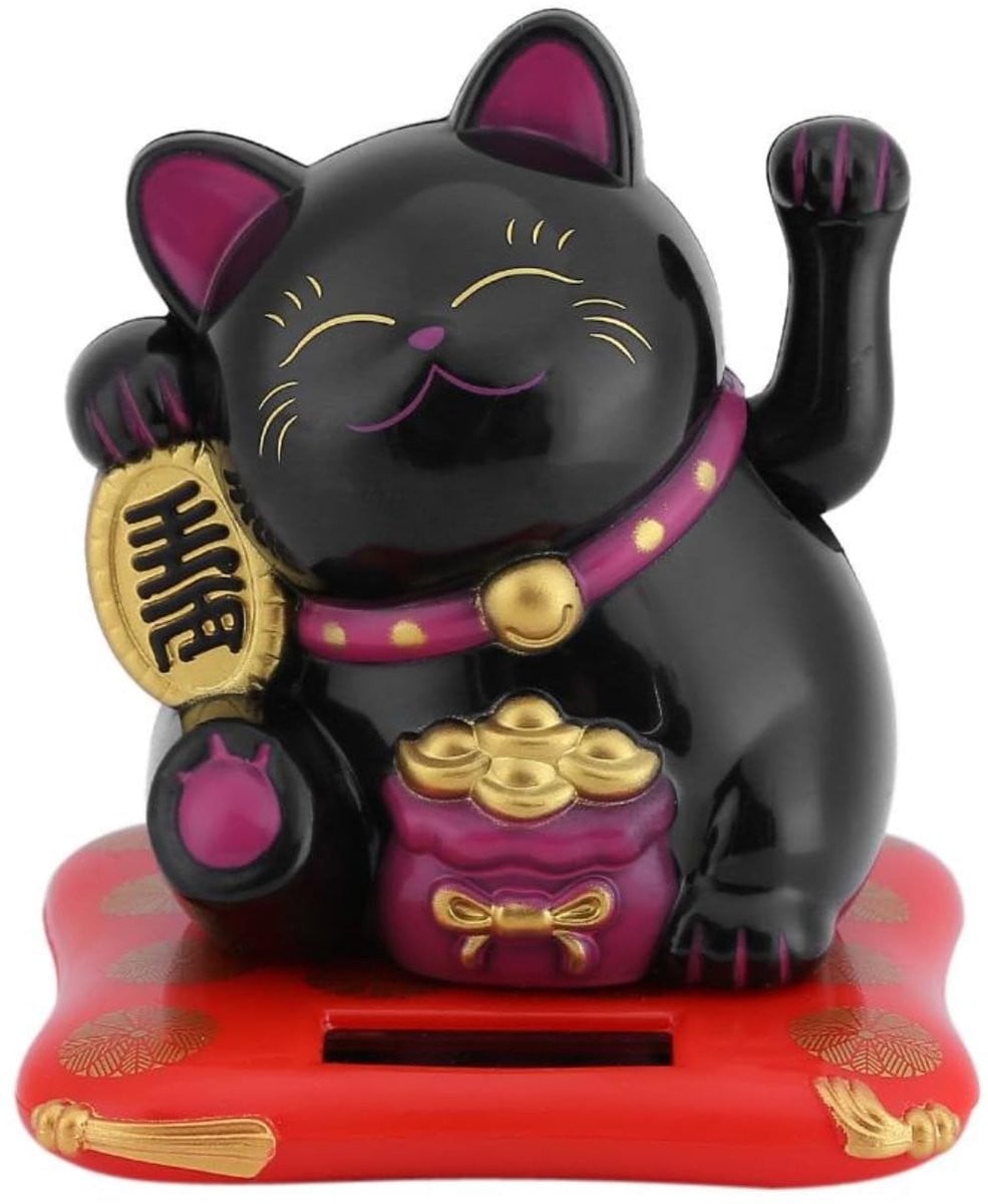 Solidchoice - Maneki Neko Solar Gelukskat Ornament voor Thuis en Auto