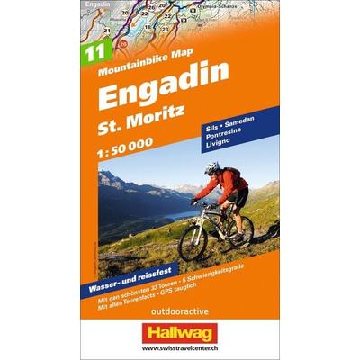 Hallwag Mountainbike-Karte 11 Engadin 1:50.000, Sonstige von , Hallwag, 978-3-8283-0746-9
