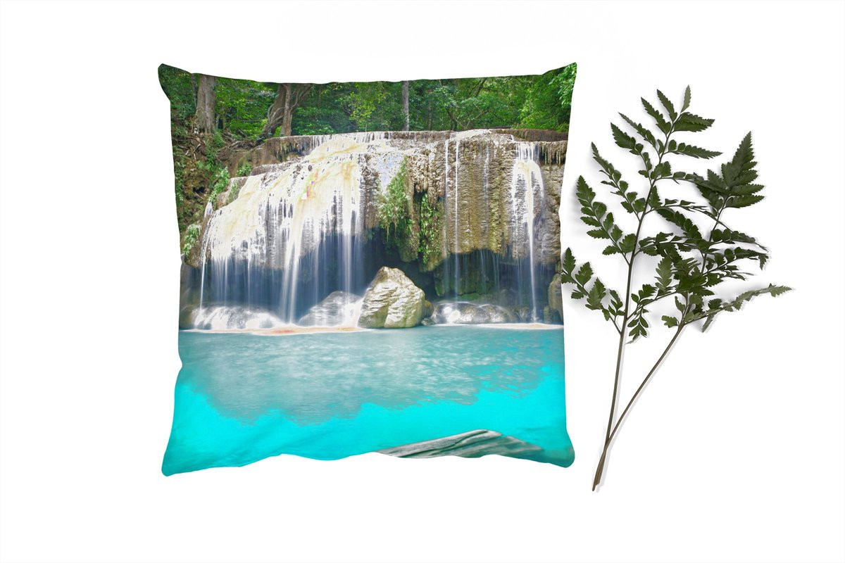 PillowMonkey Sierenkussen Water Waterval Bomen - 45 x 45 cm