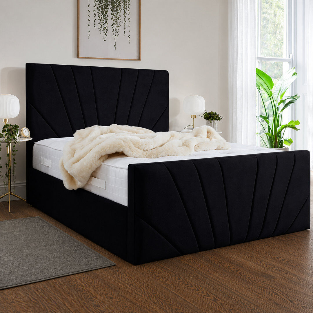 Brayden Studio Ebenezer Chappory Storage Bed Black Single (3')