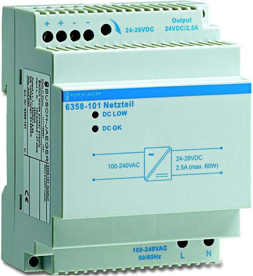 Busch-Jaeger Netzteil REG,230V/24V,2500mA 6358-101 (2CKA006310A0166)