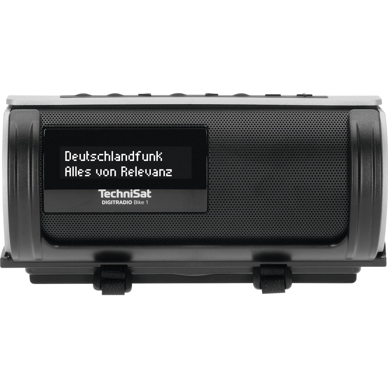TechniSat DIGITRADIO Bike 1 DAB+/UKW-Radio für Fahrräder, Akku schwarz