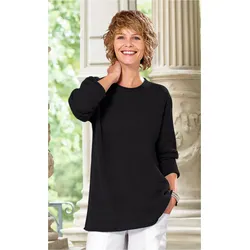 Baumwoll-Pullover in schwarz in Größe 52/54 von DW-Shop, Schwarz, 52/54