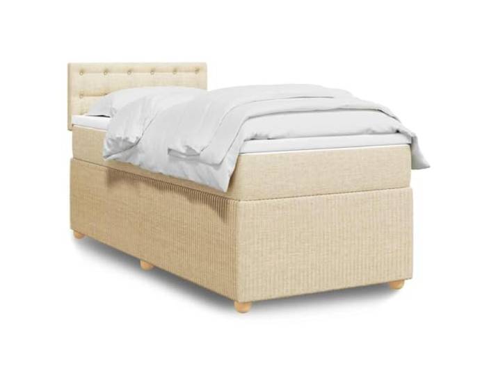 RJPLMFV Lattenrost mit Matratze, cremefarben, 80 x 200 cm, Stoff Taschenfedern, abnehmbarer Bezug, waschbar, individuelle Unterstützung, reduziert Bewegungen