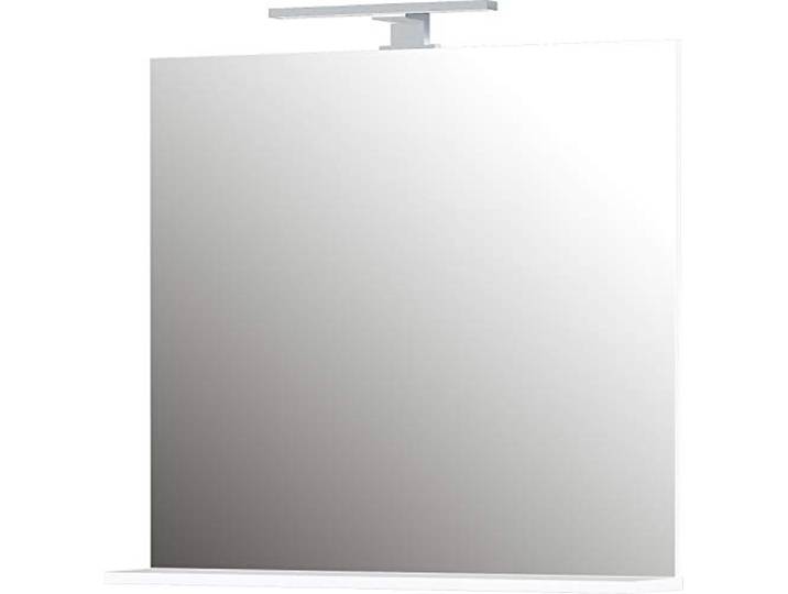 Germania Spiegel 1429-84 in weiß, mit LED-Beleuchtung, 76x75x15 cm (BxHxT)
