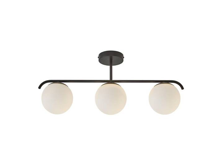 Suspension noire de style nordique avec sphères de verre