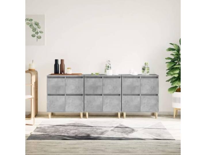 HEFZGDB Klassische Sideboards mit zeitlosem Design zur Aufbewahrung und Präsentation, Sideboards aus Holzwerkstoff mit glatter Oberfläche und viel Stauraum, mit 4 Fächern,