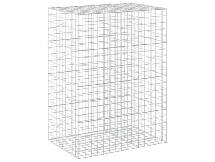Gabion aus verzinktem Stahl, 150 x 100 x 200 cm, Netz 10 x 10 cm Korrosionsbeständiger verzinkter Stahl, 5 mm Draht, Haken und Clips, Trennwand, Beet, Gartenteiler