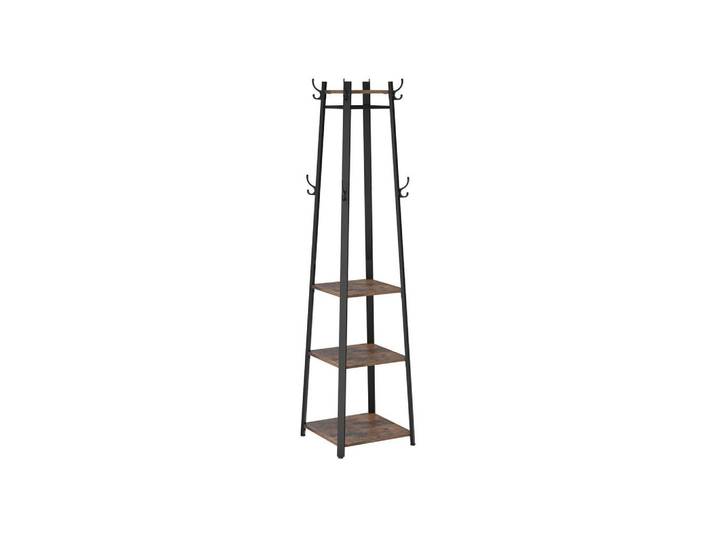 Hansiro Garderobenständer Kleiderständer, Braun, 45x181x45 cm, Garderobe, Garderobenständer