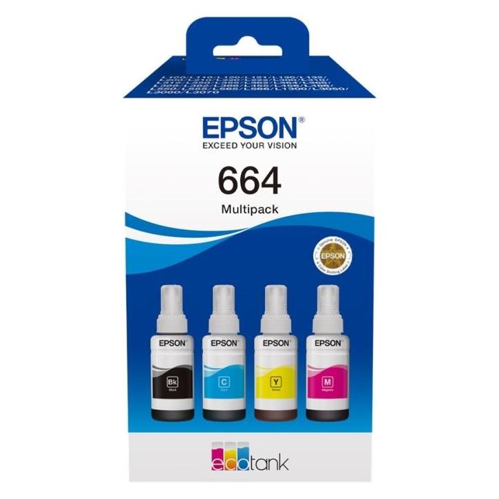 Epson Tusz Tusz MultiPack CMYK C13T66464A (CMYK) (MULTIPACK 664)