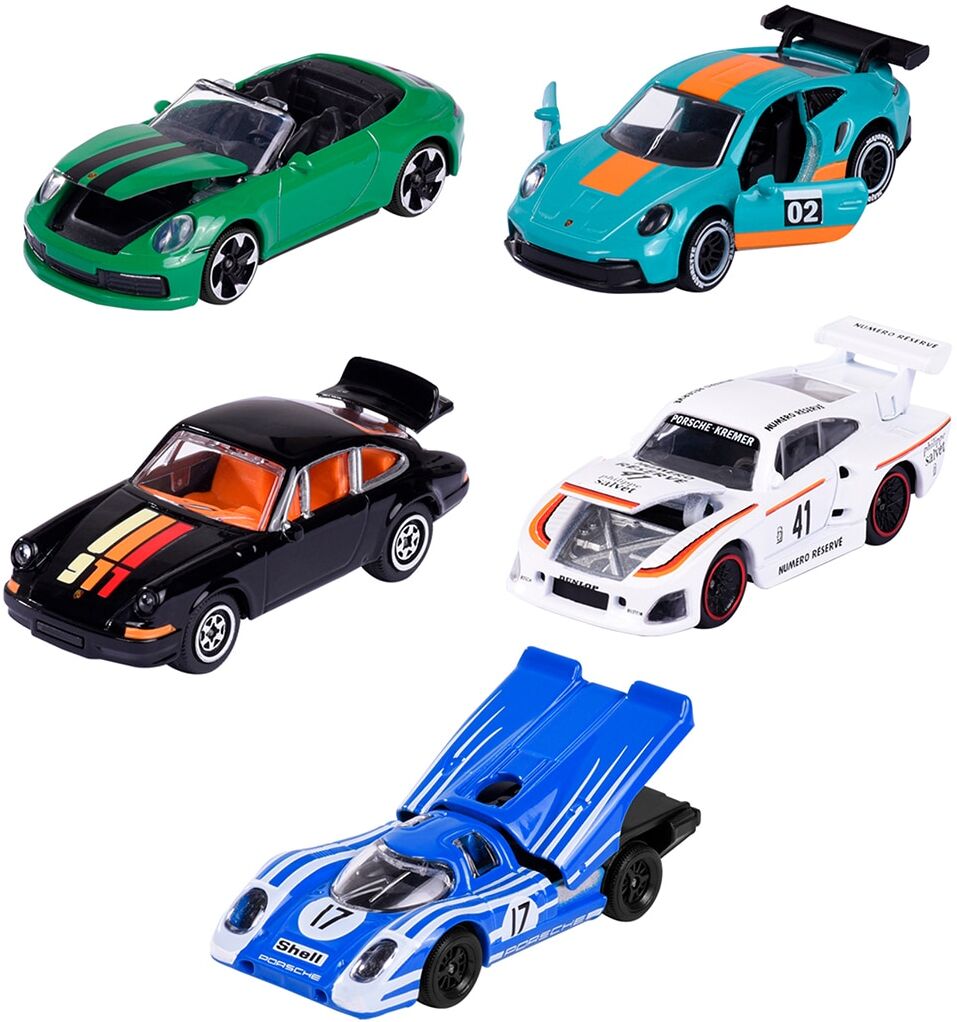 Majorette Pack 5 coches Porsche Motorsport .