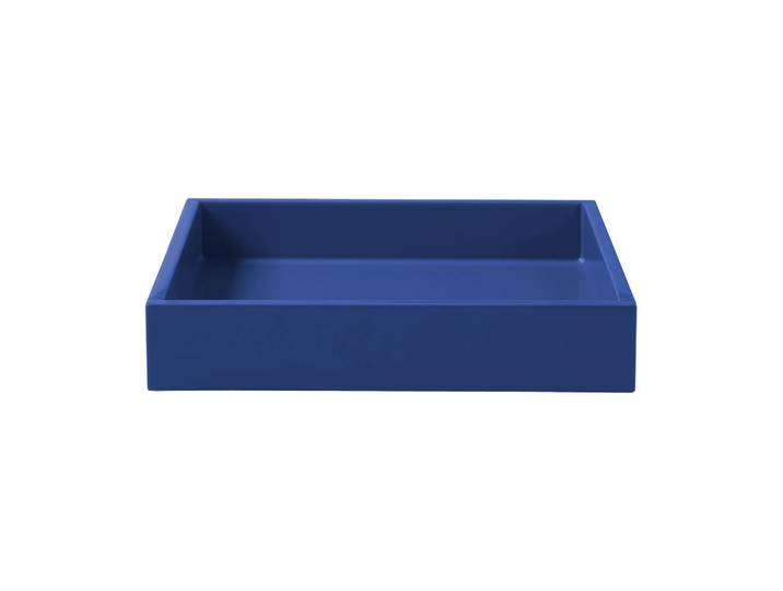 Mojoo Plateau de décoration laqué Lux 19x19x3,5 cm Ultramarin