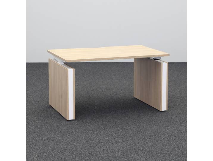 Ergonomischer Stehpulte Narbutas Motion 120x80 cm, Eiche/Weiss, Neu, Tisch - ideal fürs Homeoffice oder Büro