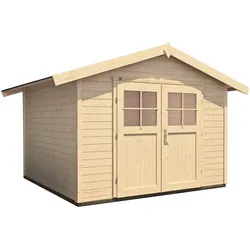 Weka Gartenhaus 122 - 28 mm-Gartenhaus 122 - 300 x 205 cm (Gr. 3)-naturbelassen - 50 % Rabatt auf Dacheindeckung