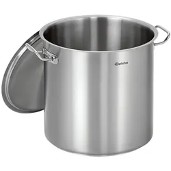 Bartscher Kochtopf Edelstahl 25 Liter mit Deckel silber, 32x32.6x32 cm