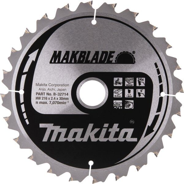 Makita Hm-Savklinge Ø216mm, 24t, Makblade