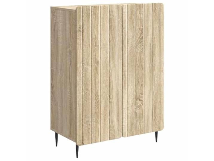 Sideboard Sonoma-Eiche 66 x 34,5 x 92 cm Holzwerkstoff mit Metallbeinen Sonoma-Eiche, Holzwerkstoff, Metallbeine schwarz, für Wohnzimmer und Esszimmer, pflegeleicht