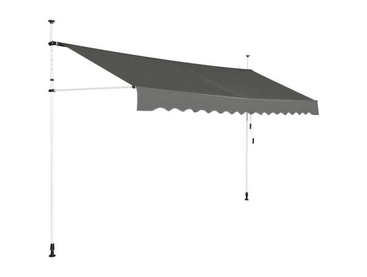 KLEMMMARKISE 400 cm Breit Grau