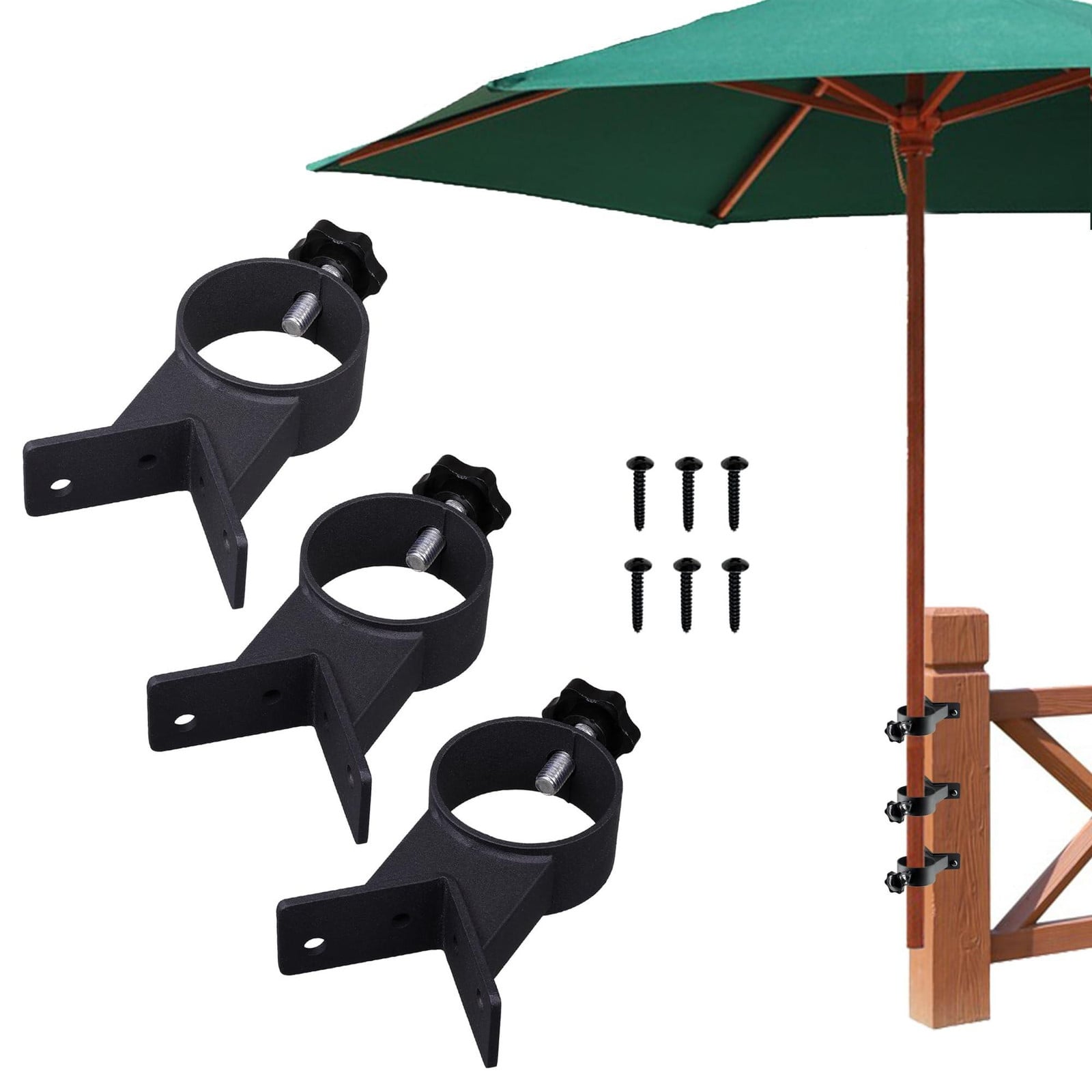 Elzusha Set van 3 Parasolhouders voor Buiten