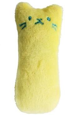 Inspired Finds PurrMint Interactive Catnip Plush Chew Toy For Teeth Cleaning & Play small Yellow