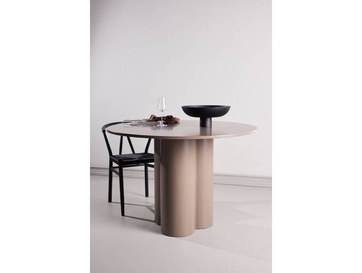 Venture Home Esstisch Olivia, runder Esstisch in warmem Dunkelbraun, Ø 110 cm, Esszimmertisch, MDF, rund, dunkler Holzton, modern, stilvoll